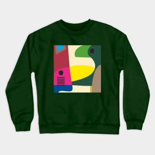 Abstract Background With Geometric Shapes Crewneck Sweatshirt